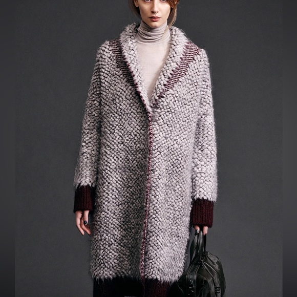 Elizabeth and James Mohair and Wool Chunky Knit Cardigan Sweater Duster Jacket - Picture 9 of 9